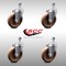 Service Caster 5 Inch SS High Temp Glass Filled Nylon Swivel 10mm Threaded Stem Caster Set SCC-SSTS20S514-GFNSHT-M1015-4 - alternate 3